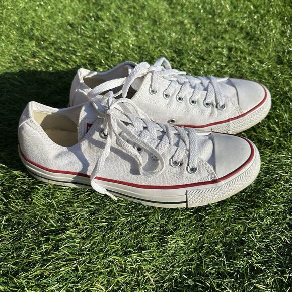 Converse Shoes Mens Size 6‎ Low Top Unisex All Star White Casual Sneakers - Picture 3 of 11